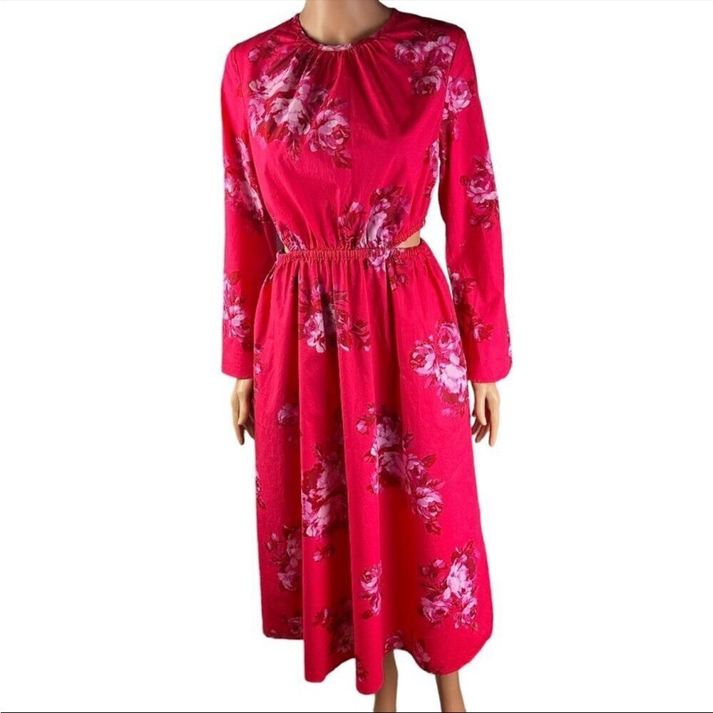 NWOT: Scoop NYC side cut out floral dress in Size Small